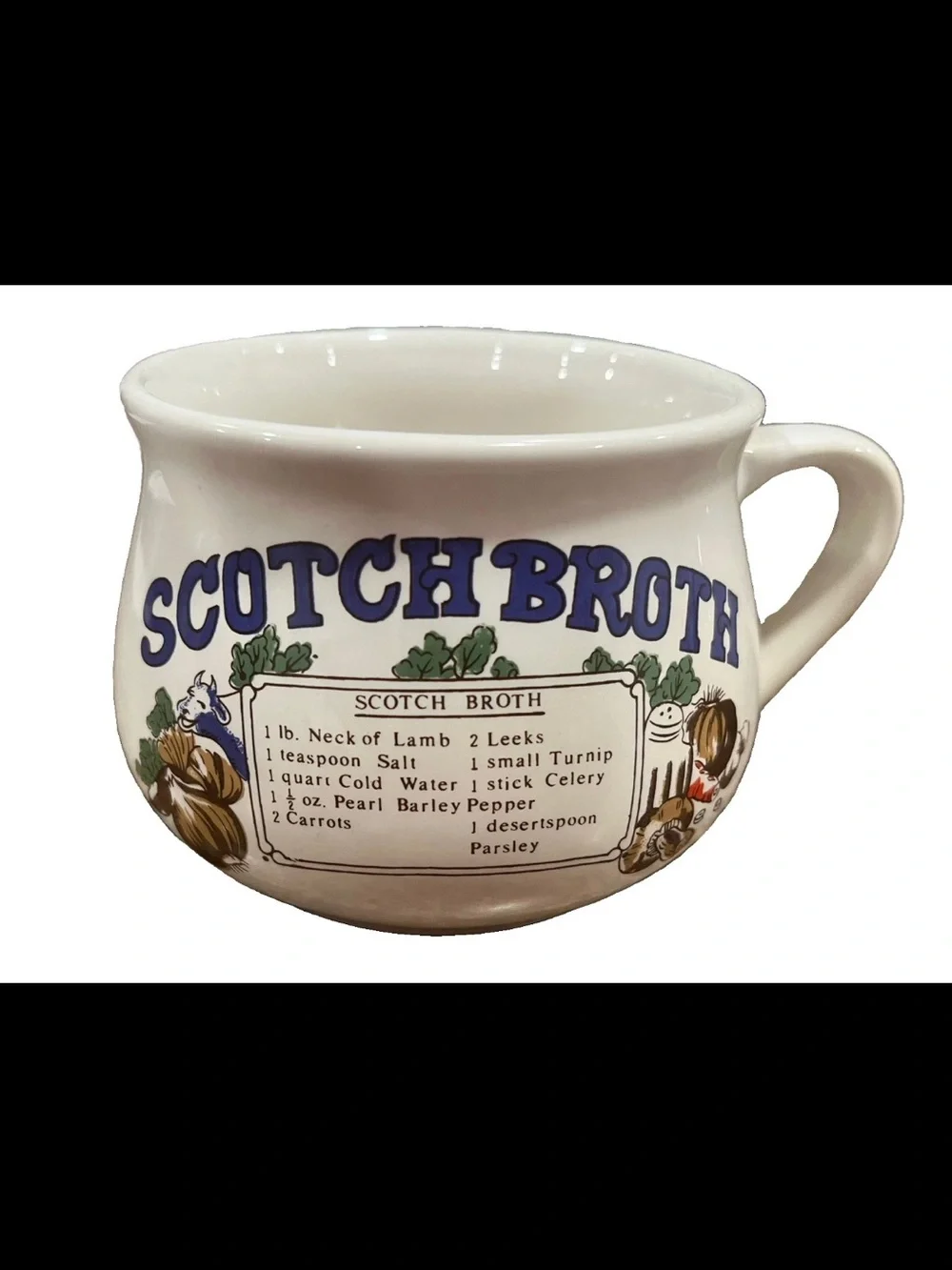 Vintage Recipe Soup Mugs Set of 2 – Tomato Soup & Scotch Broth – Retro Kitchen